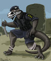 T-rex mercenary by Steinwill