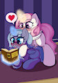 Luna and Celestia read a book by kyokimute