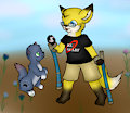 Hunter the wolf as a Feral!