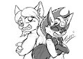 Patreon Sketch: Sarah and Rosa by Tarri