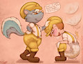 Gabriel - Kicks Teasing Mayor by OverFlo207 by OverFlo207