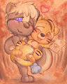 Ozzie - Snugglin His Big Bro by OverFlo207