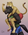 Piggyback ride! by horserov