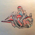 Wilarose on a hover bike
