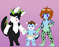 just a cute mama and daddy with their baby~ >w<