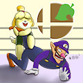 Isabelle Smashes Waluigi
