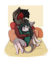 Jay and Jesse in a warm embrace
