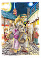 Japan night time by pandapaco
