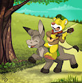 Con mi cuatrico voy cantando, mi burrito va trotando