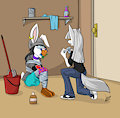 A Rabbit Being Stashed Away