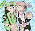 Tsuyu and Uraraka Sketch