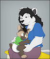 Daddy time is snuggle time by FoxPatronus