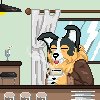 Drinking coffee by Queendin