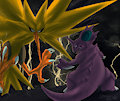 Nidoking VS Zapdos by Queendin