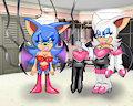 Sonic and Rouge in mind makeover by ClassicSatAmSonic