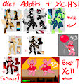 REMINDER : OPEN ADOPTS AND YCH'S!!!