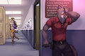 Kiva & Glen in the Locker Room by tsaiwolf