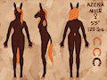 Azena Mule Ref Sheet by NoirSaberCat
