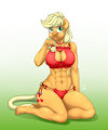 Cat Lingerie (Applejack) by Sparityqueen