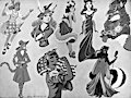 1940's Girls-Vintage Color