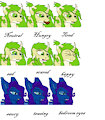 Hearts Bloom Emoticons by ravark
