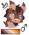 Headshot adopt : Scruffy wolf SOLD
