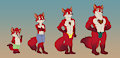 Kody through the ages by hyenafur
