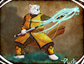 The bear with the illuminated spear