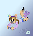 Busy Gamer Pup by TJFoxworth
