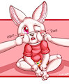 Cheek poking by Bunnyoffuzz