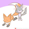 Fox Sticker - Hug with friends by LeoKato