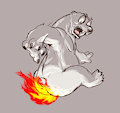 butt burned Arctic Bear