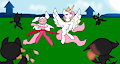 allaya and celestia training by Bunfoxx20studios