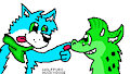 A norn and his husky by HuskyDoge8
