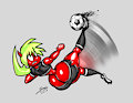 Sketch on the Spot (2019/02/02) - Ball Bustin' Buttercup by GrayscaleRain