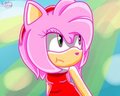 Grumpy Amy rose. by Thedarkbluerose
