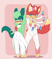 Aiden and Yuki in Pokemon Kigurumis~ by AidenRask359
