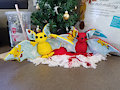 Holiday Bat Plushies by DragonGoddess