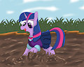 Twilight Sparkle muddy school uniform