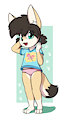 Kaelie in a her favorite shirt and panties