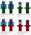 My Minecraft skins - fire, ice, Mario, Luigi