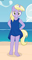 Dinky at beach