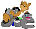 Tickling Zotty's feet