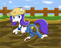rarity dirty farm pony by mucky