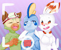 Grookey, Sobble, & Scorbunny by littlerager