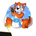 gaming wolf by SweaWolf