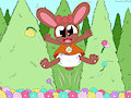 Amy hopping over flowers -By GrimmInHisCrib-