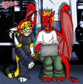 Karadur meets Synchra on public transit by KaradurZero