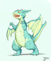 Mint dragon by Yupa