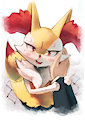 Braixen with fever by WhimsicalHeart